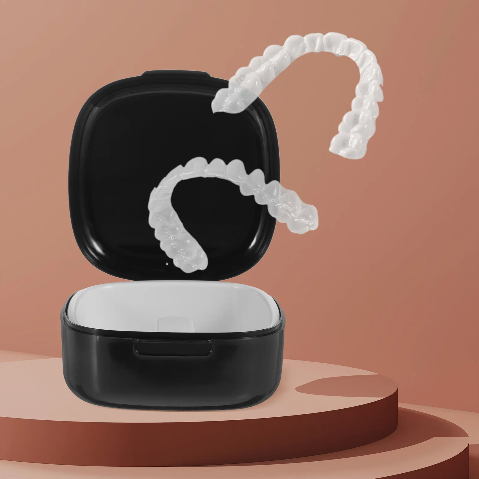 

Denture Case Portable Pp Retainer Storage Box Travel Outdoor Soak Container Mouthguard Holder False Teeth Accessories