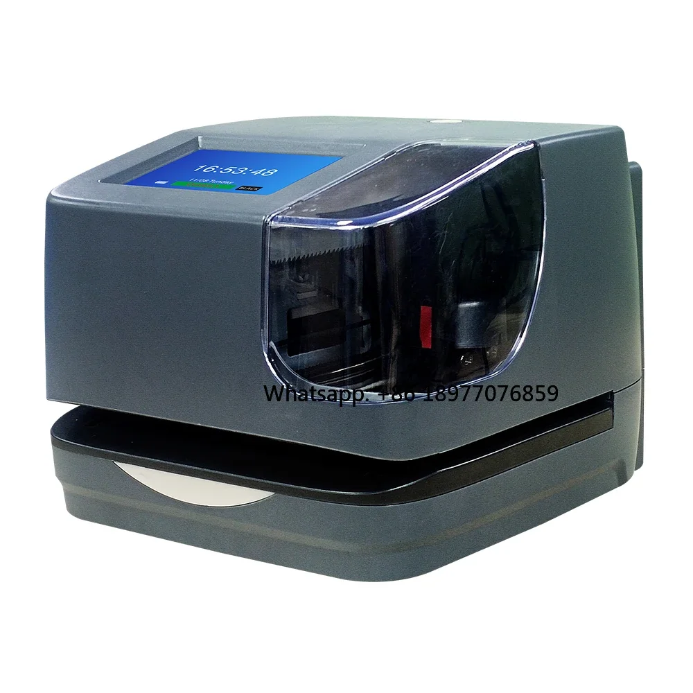 High-Precision Date Time Stamp Machines Custom 5 Lines Printing Color Screen Display Time Clock Synchronization Function