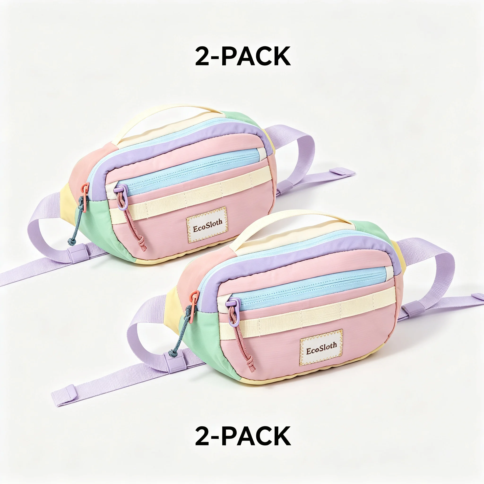 2pcs-nylon-mobile-waist-bag-for-men-women-multifunctional-large-capacity-cross-body-fanny-pack-monterey-sling-shoulder-bag