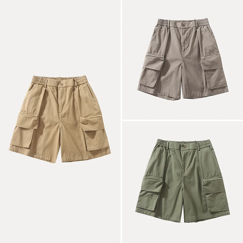 

Waed Denim Workwear orts Casual Spor Loose Fit Youthful Energy Pure Color Spring 2025 Men's Faion Large keted Carg...