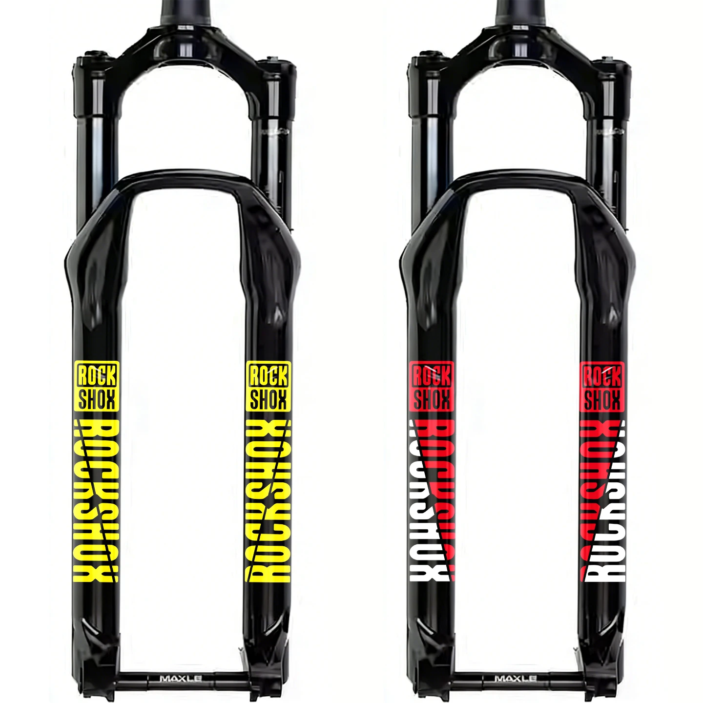 UV Transparent Graffiti Front Fork Stickers, Waterproof Protective Decals for RockShox MTB Mountain Bike Cycling Accessories