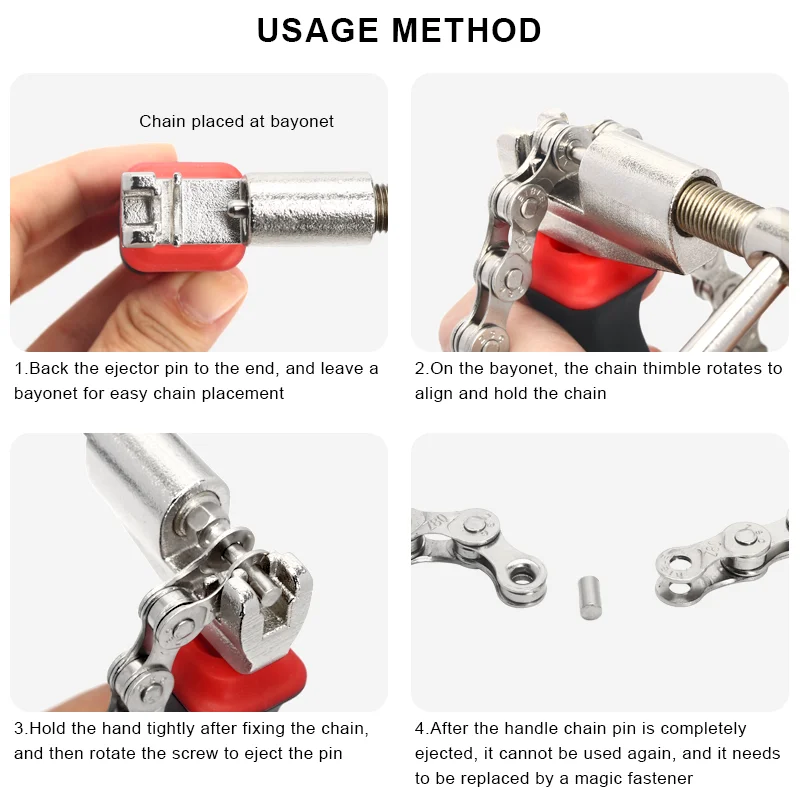 จักรยาน Pin Remover พร้อมเปลี่ยน Pin จักรยาน Link Breaker Splitter เครื่องมือซ่อม MTB Extractor เครื่องตัดอุปกรณ์เสริม