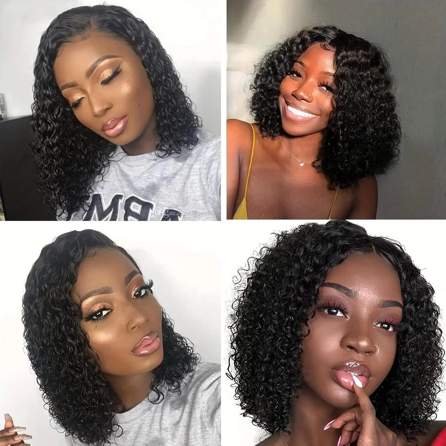 Deep Curly 4x4 Short Bob Wig Closure Lace Front HD 5x5 Brazilian For Women Wig Glueless Preplucked Human Hair Wigs Cheap Choice