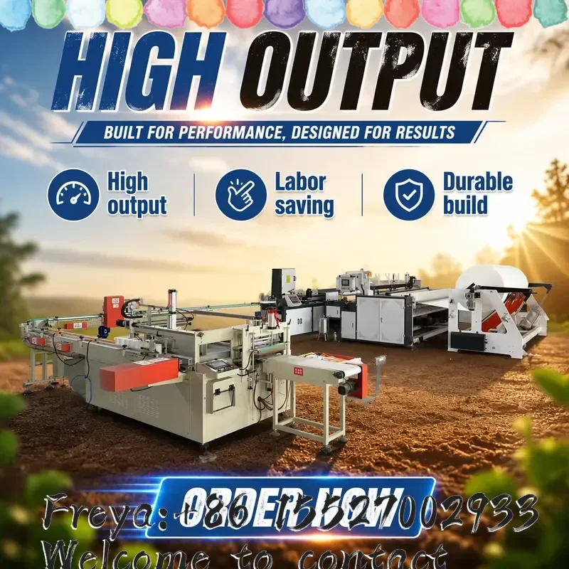 Labor Saving Full Automatic Toilet Tissue Line Auto Feeding Trimming Sealing Low Human Input High Output Equipment
