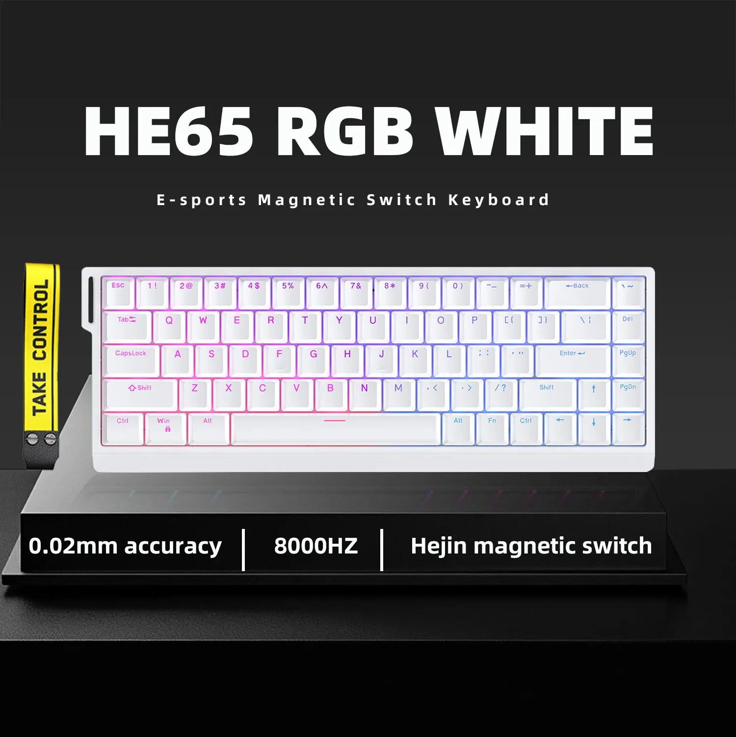 HE65 Magnetic Switch Keyboard RGB Gaming Mechanical Keyboard Rapid Trigger 8K Return Wired Esports Custom Keyboard