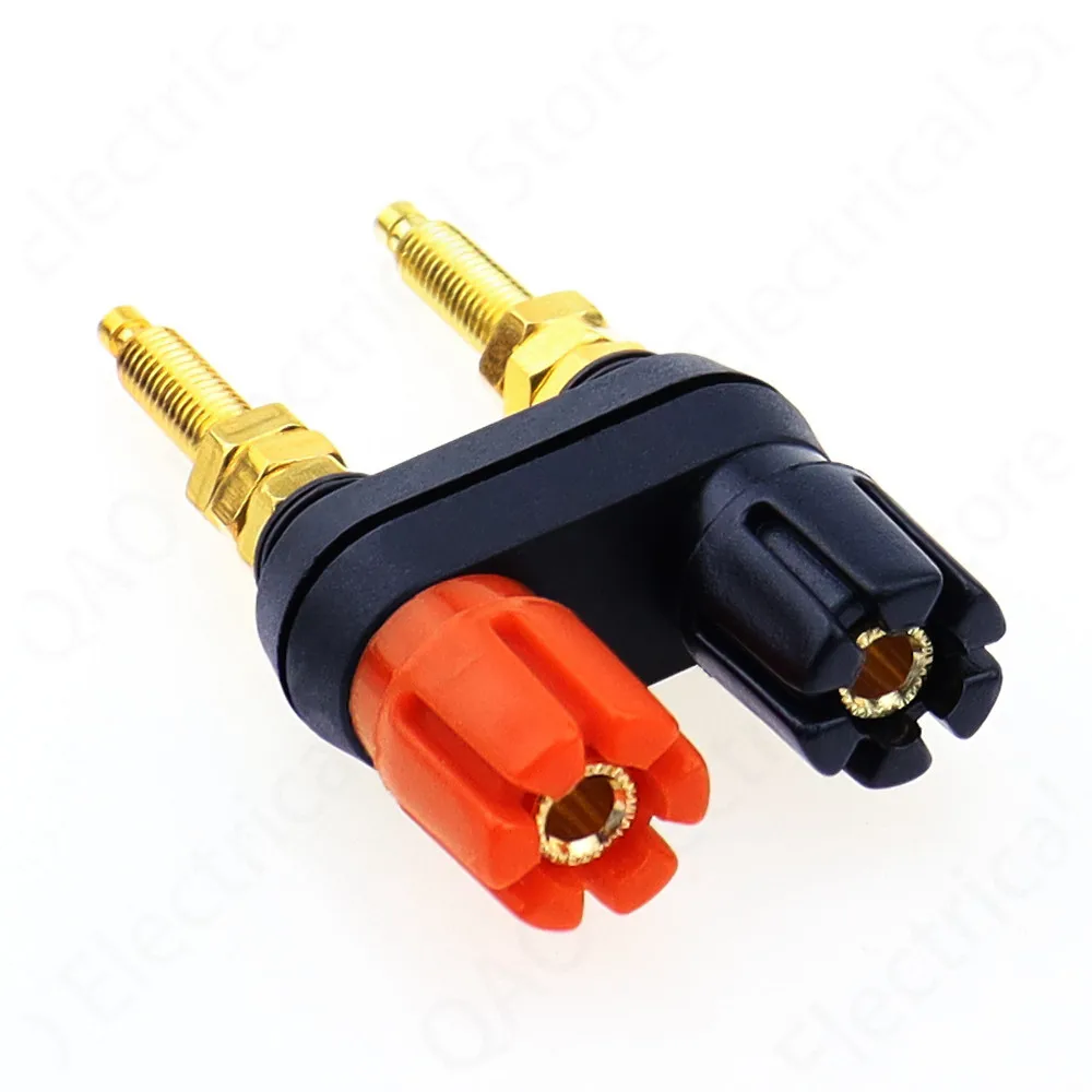 1pcs Gold Plated Banana Plug Connector Speaker Amplifier Extended Terminal Binding Post