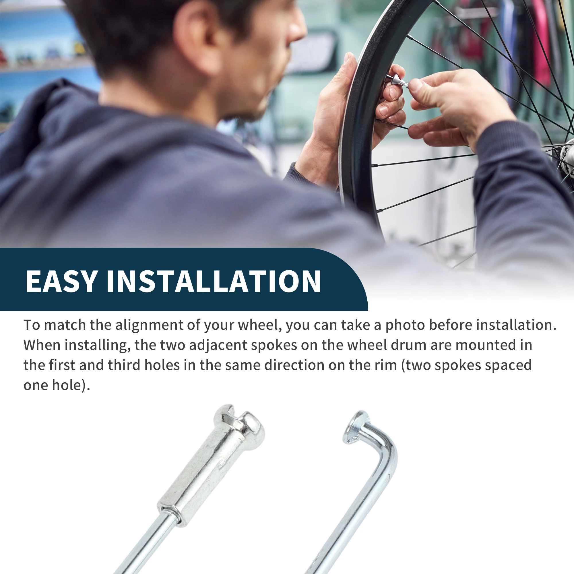 X autohaux Szprychy rowerowe Szprychy kół rowerowych 14G 273mm 277mm 283mm 287mm 291mm 295mm 299mm 305mm Długość Stal węglowa Ocynkowana