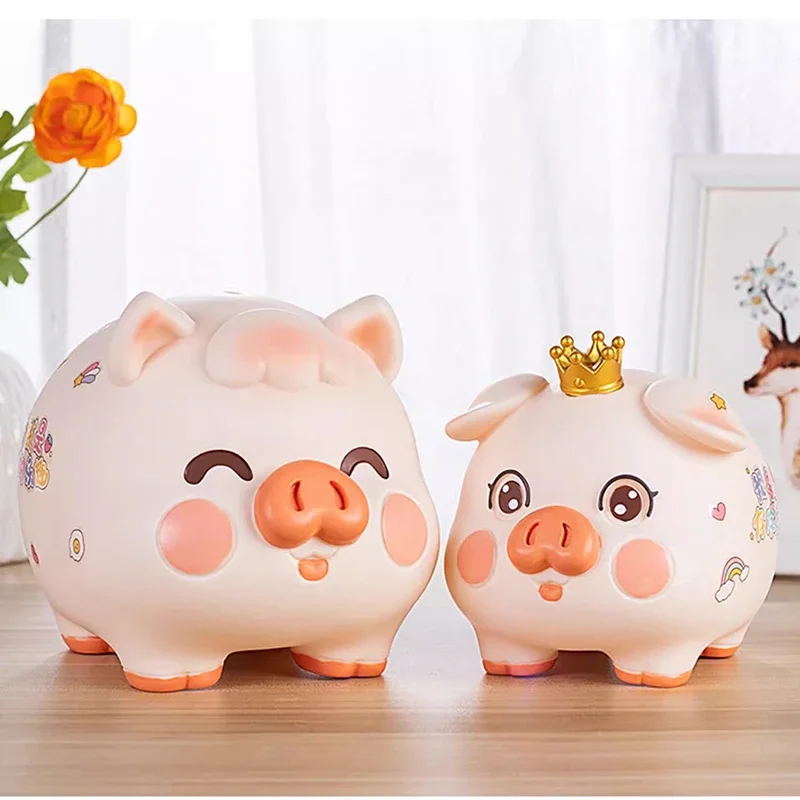 Kawaii Family Money Boxes Safe Lucky Children Cute Euro Coin Piggy Bank Organizer Shop Secret Original Spaarpot Home Products