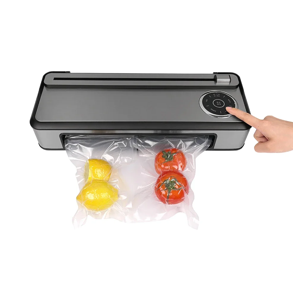 new design household vacuum food sealer continuous automatic air vacuum sealer machine wine glass jar chamber vacuum sealer