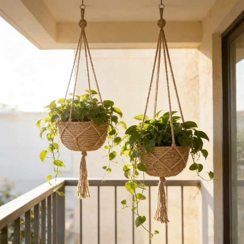 

1PCS Hanging Flowerpot Decorative Baskets Outdoor Storage for Plants Planter Home Decorations Plant Pot Flowerbed Balcon Basket