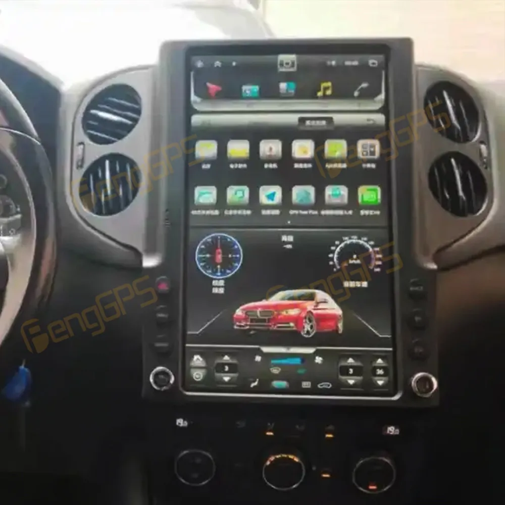 

13,6-дюймовый автомобильный радиоприемник CarPlay Android 13 для Volkswagen Tiguan 2010-2016, мультимедийный плеер с сенсорным экраном, GPS-навигация, головное устройство