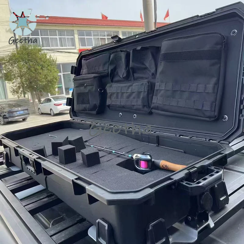 

High Quality SUV ORV Roof-box with Quick Disassembly Bracket Outdoor Equipment Roof Rack Storage Tool Box Off Road Vehicle Part