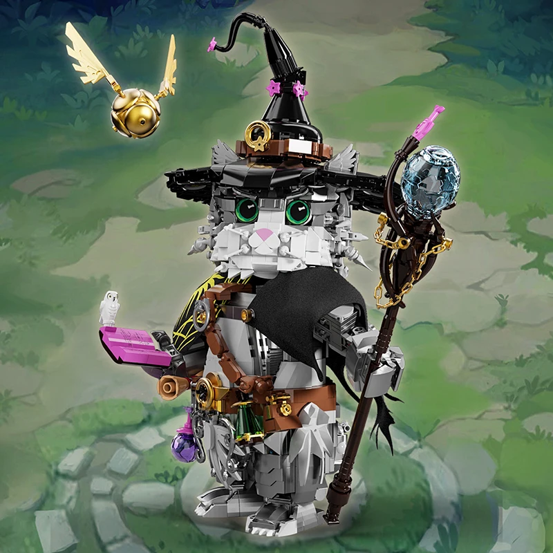 IN STOCK Moc Technical Creativity Wizard Cat Building Blocks Bricks Assembling Model Toys for Children DIY Birthday Gift Set