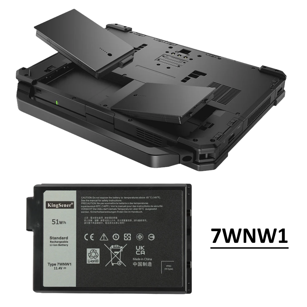 Kingsener 7WNW1 Laptop Battery for Dell Latitude 7424 5424 5420 Rugged Extreme Series Notebook P85G P86G DMF8C 0DMF8C 11.4V 51Wh