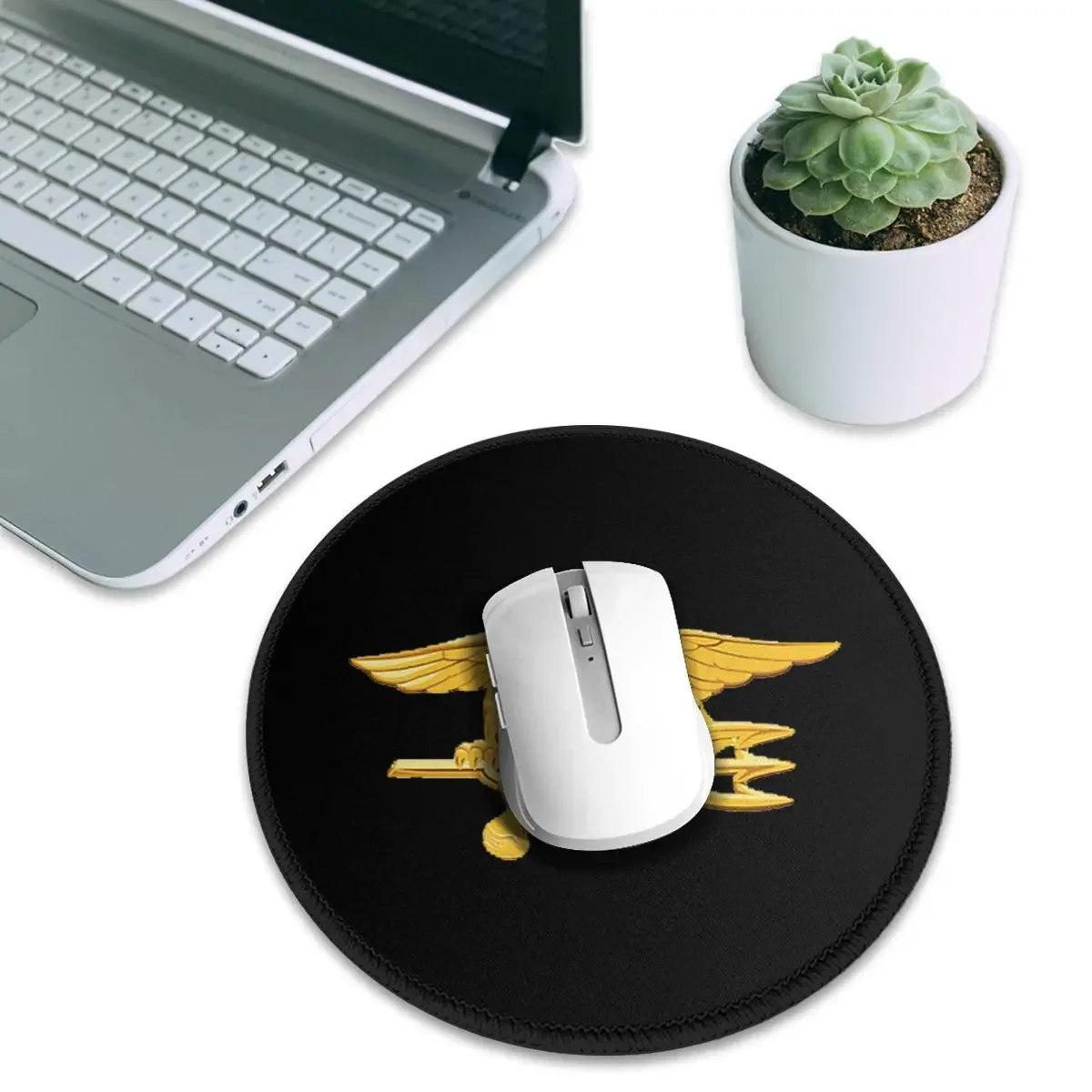 Navy Seals Badge Round Mouse Pad Computer Keyboard Mouse Mat Gaming Laptop Desk Mat Office Accessories Table Mats