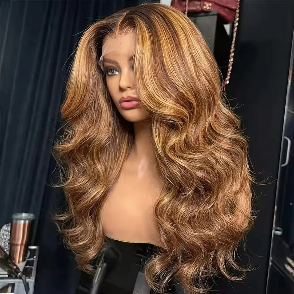 

Парик из натуральных волос Body Wave с кружевной передней частью 13x4, плотность 200%, с мелированием P427, 30-40 дюймов, парик из натуральных волос с HD кружевной фронтальной частью 13x6