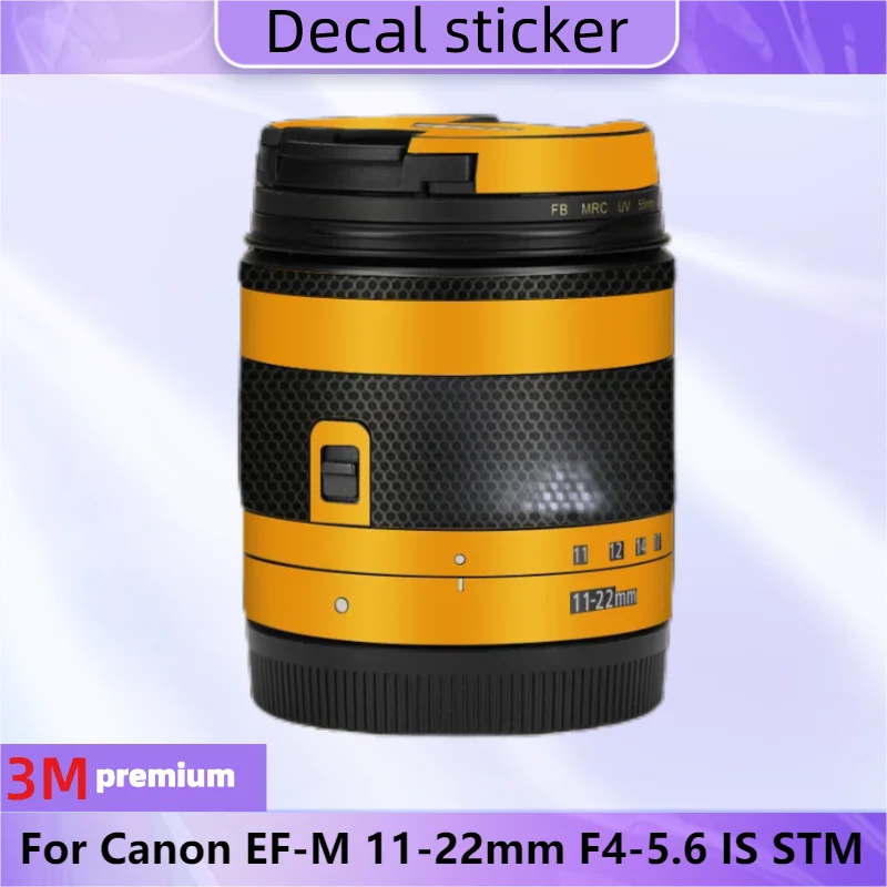 For Canon EF-M 11-22mm F4-5.6 IS STM Anti-Scratch Camera Lens Sticker Coat Wrap Protective Film Body Protector Skin Cover