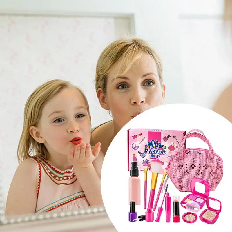 

Kids Makeup Kit For Girls Toddler Beauty Cosmetic Full Kit Toddler Girl Cosmetic Kits With Fake Makeup Set For Kids Children