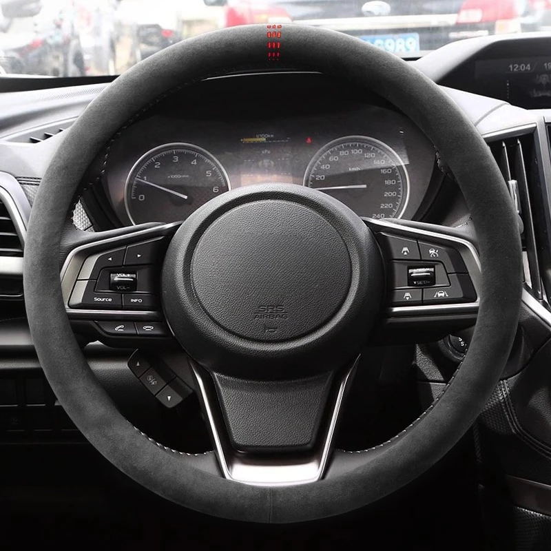 

For Subaru XV Forester Legacy Outback WRX Impreza BRZ Non-Slip Four Season Universal Suede Steering Wheel Cover Car Accessory