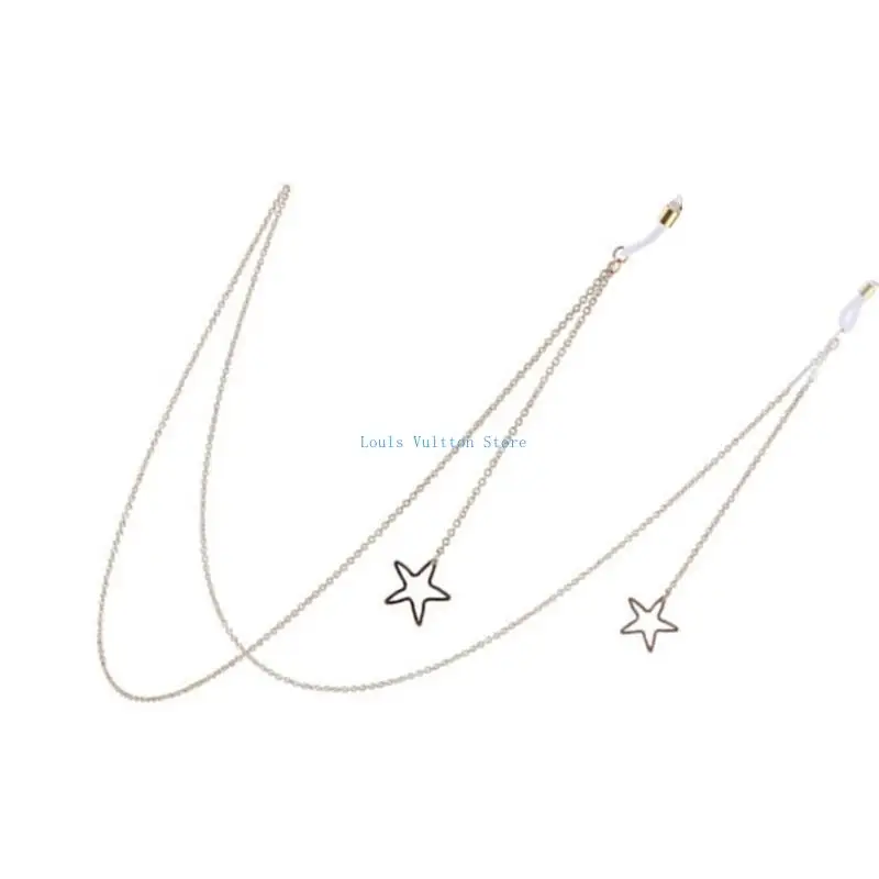 L5YB الحديثة شكل نجمة سلسلة النظارة Commuterd سلسلة النظارات سلسلة نظارات الحفلات للطلاب وعشاق الموضة #3