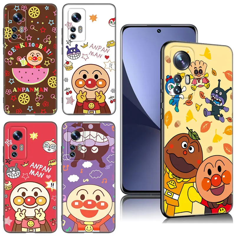 Fashion Anpanman Phone Case For Xiaomi Mi 8 9 SE 10 10T 11 12 13 Lite 9T 11T 12S 12T 13 Pro 11i 12X Black Silicone Cover