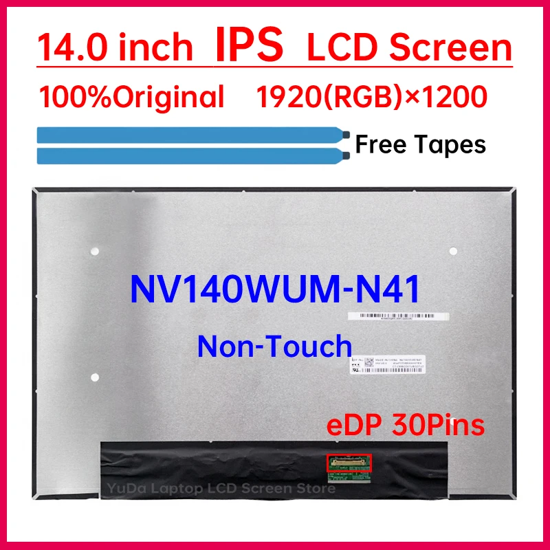 14 Inch Laptop LCD Screen NV140WUM-N41 NV140WUM N41 For HP ZBook Firefly 14 G7 HP EliteBook 840 G9 G10 Display Panel eDP 30 Pins