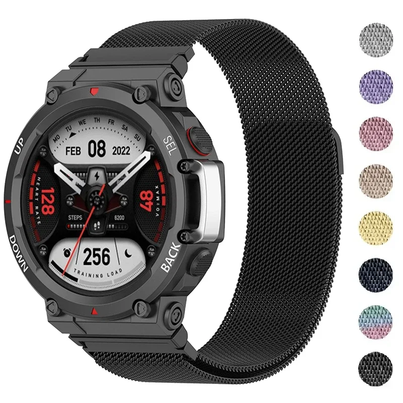 

Миланский ремешок с магнитной петлей для Amazfit T-Rex 3/2, браслет Correa для Amazfit T-Rex/pro/Ultra миланский металлический ремешок для часов