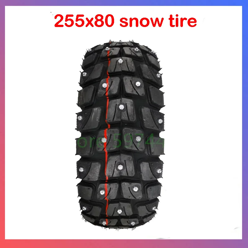 TUOVT 255X80 Tyre Winter Snow Tires for Electric Scooter Zero 10x Dualtron KuGoo M4 10 Inch 10x3.0 80/65-6 Off Road Tire