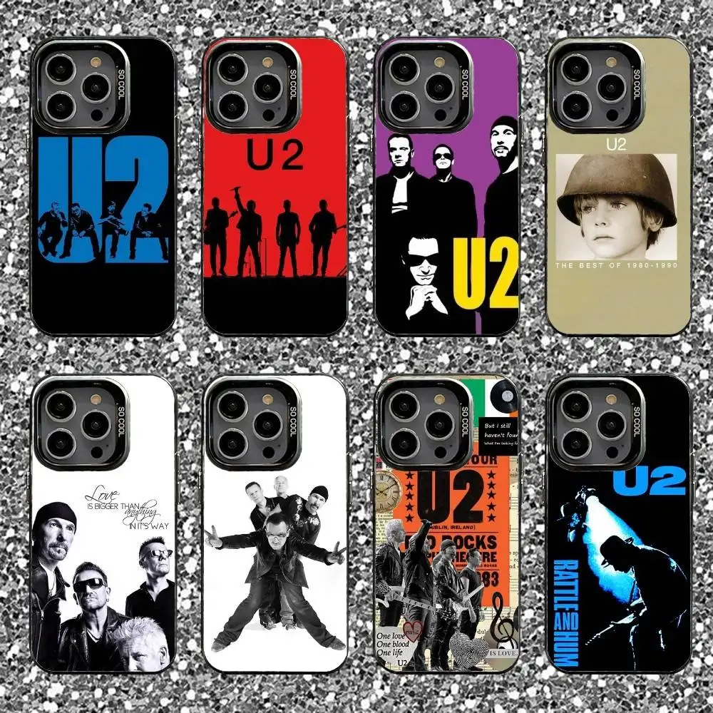 

Rock U2 Band Phone Case For iPhone 16,15,14,13,12,11,Pro,XS,Max,Plus,Mini,SE Black Candy Matte Shockproof Cover