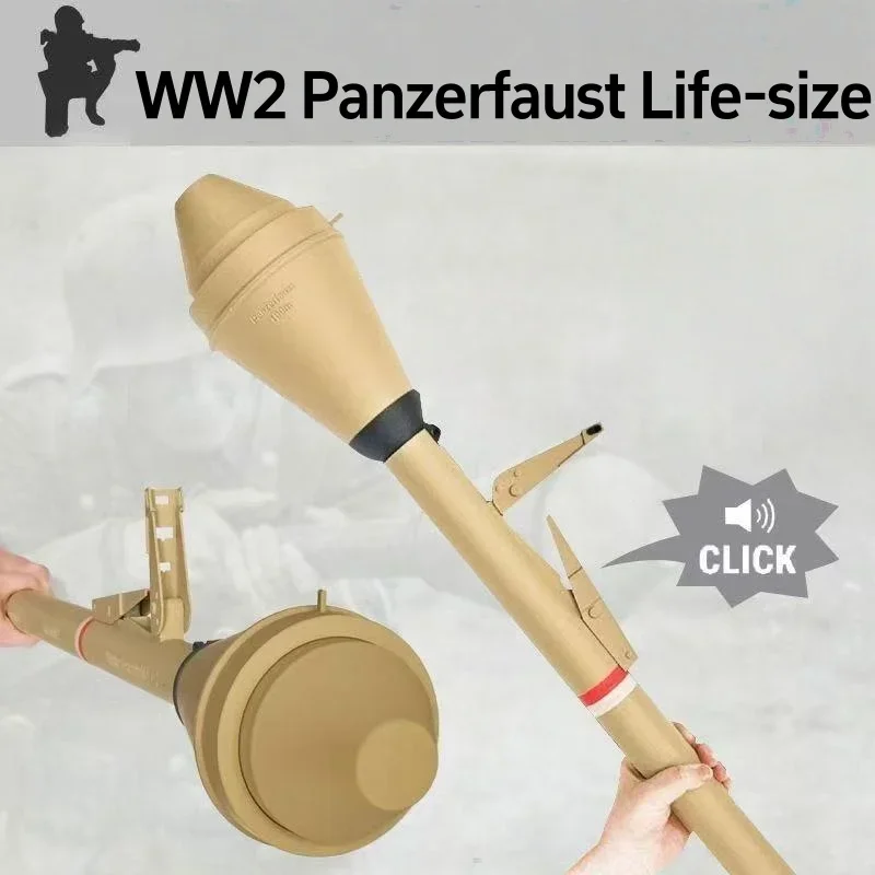 Ultra German Iron Fist Grenade Model 1:1 Movable Anti Tank Rocket Replica Collectible For Military Fans Storage Decoration Gift