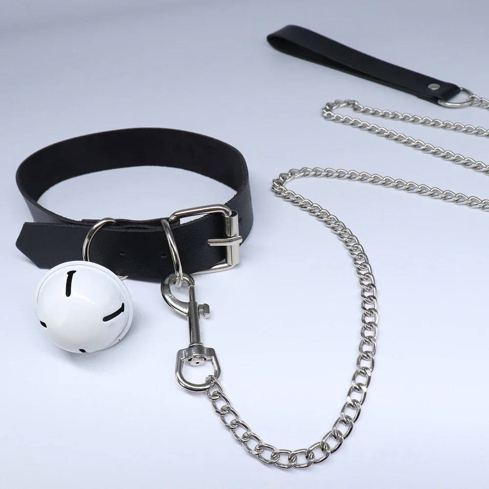 UYEE Punk Rock Choker uprząż kobiety PU skórzany gotycki kołnierz i łańcuszek dla dziewczynki czarna estetyczna moda Anime akcesoria Cosplay