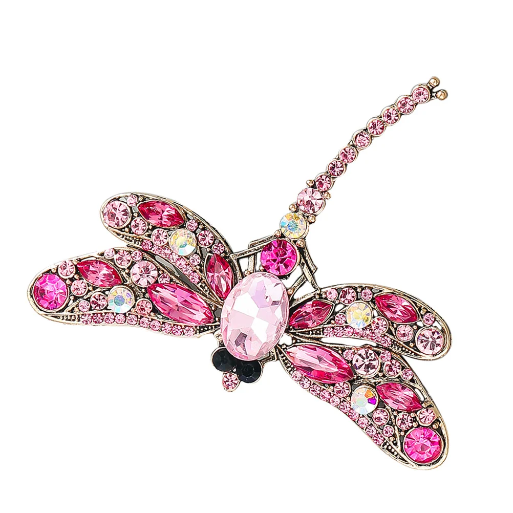 

Dragonfly Brooch Rhinestone Inlaid Metal Lapel Pin Scarf Clothes Coat Brooch Pin Fashion Women Clothes Decoration Accessories