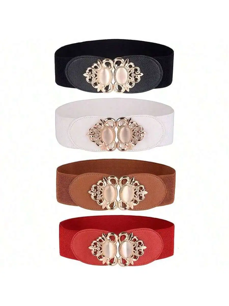 제조업체 도매 패션 여성용 탄력 있는 와이드 벨트 다운 재킷 캐주얼 탄력 벨트 스웨터 K-스타일 장식 벨트