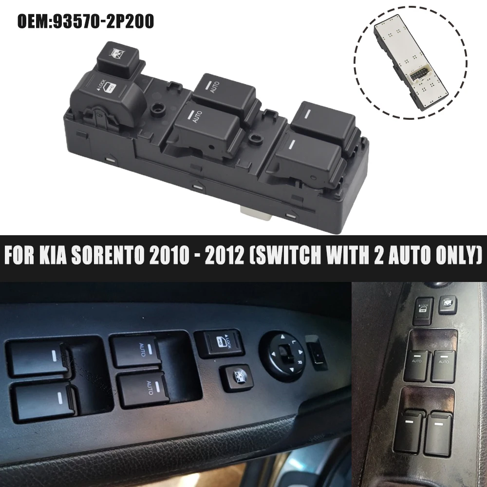 Car Driver Side Window Glass Lifter Switch Button Auto Parts For KIA Sorento 2010 2011 2012 93573-2P200 93570-2P200