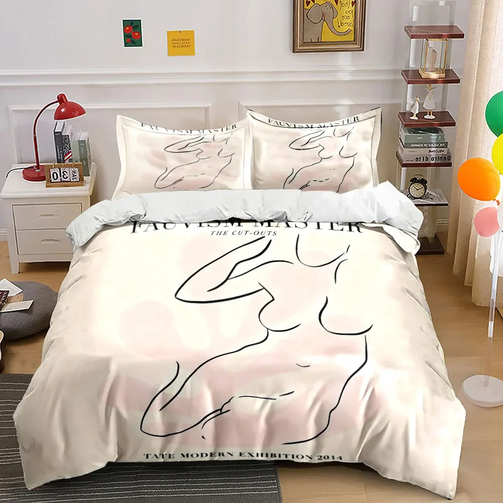 Abstract Art Poster Set - Home Decor Soft Comfortable Duvet Cover Bedding Set Included 1*Duvet Cover & 2*Pillowcases, gift