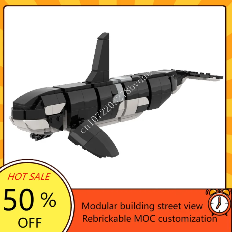 

239PCS MOC City Animal Anime Orca"Killer Whale" Zoo Cute Pets Accessories Home Technical DIY Technology Christmas Toys Gifts