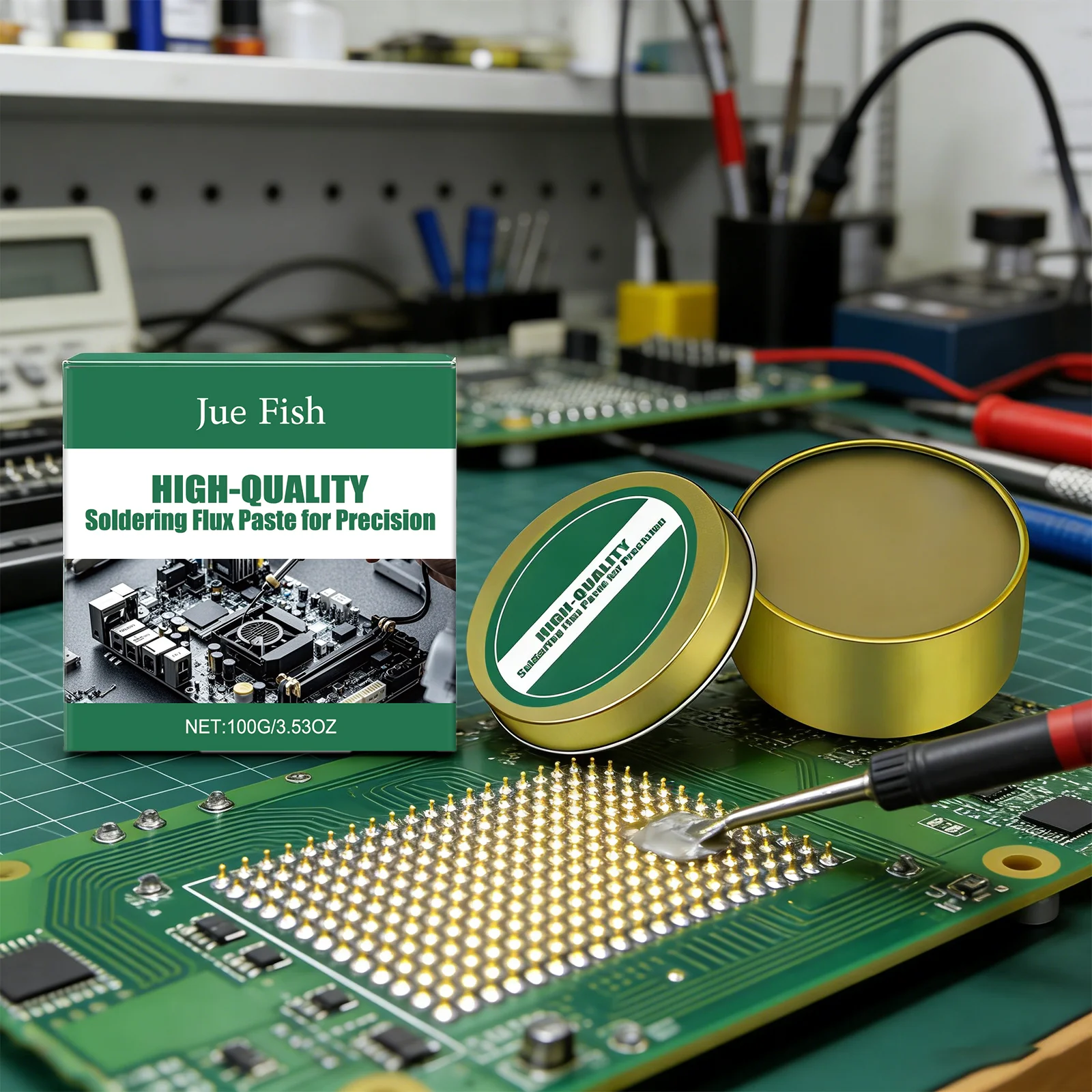 Solder Flux Paste Welding Grease No Clean Soldering Circuit Board Repair Anti Oxidation High Activity Flux 100g Home Repair Tool