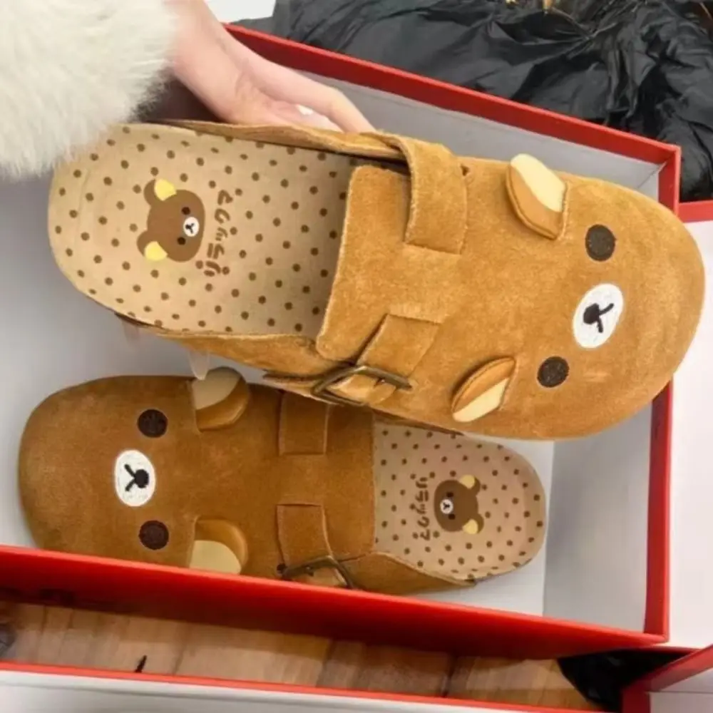 Nuove scarpe da donna Rilakkuma con fondo spesso Cartoon Altezza Aumenta Anime Periferia Pantofole Rilakkuma carine retrò