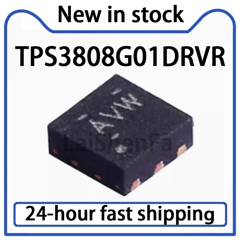2PCS TPS3808G01DRVR Package WSON-6 Monitoring and Reset Chip Stock