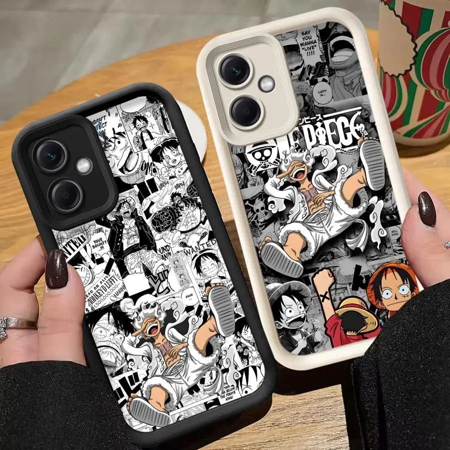 One Piece Strohhut Captain Luffy Handyhülle für Xiaomi Redmi Note 11s 10 11 12 Pro 12s 13 14 Pro Plus Soft Cover