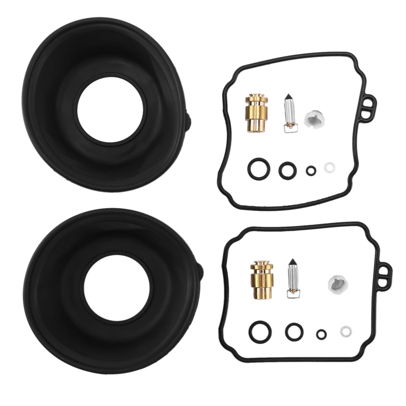 2Set For XVS650 XVS650AT V Star XVS 650 A AT 1998-2016 Plunger Diaphragm Parts Of Motorcycle Carburetor Repair Kit