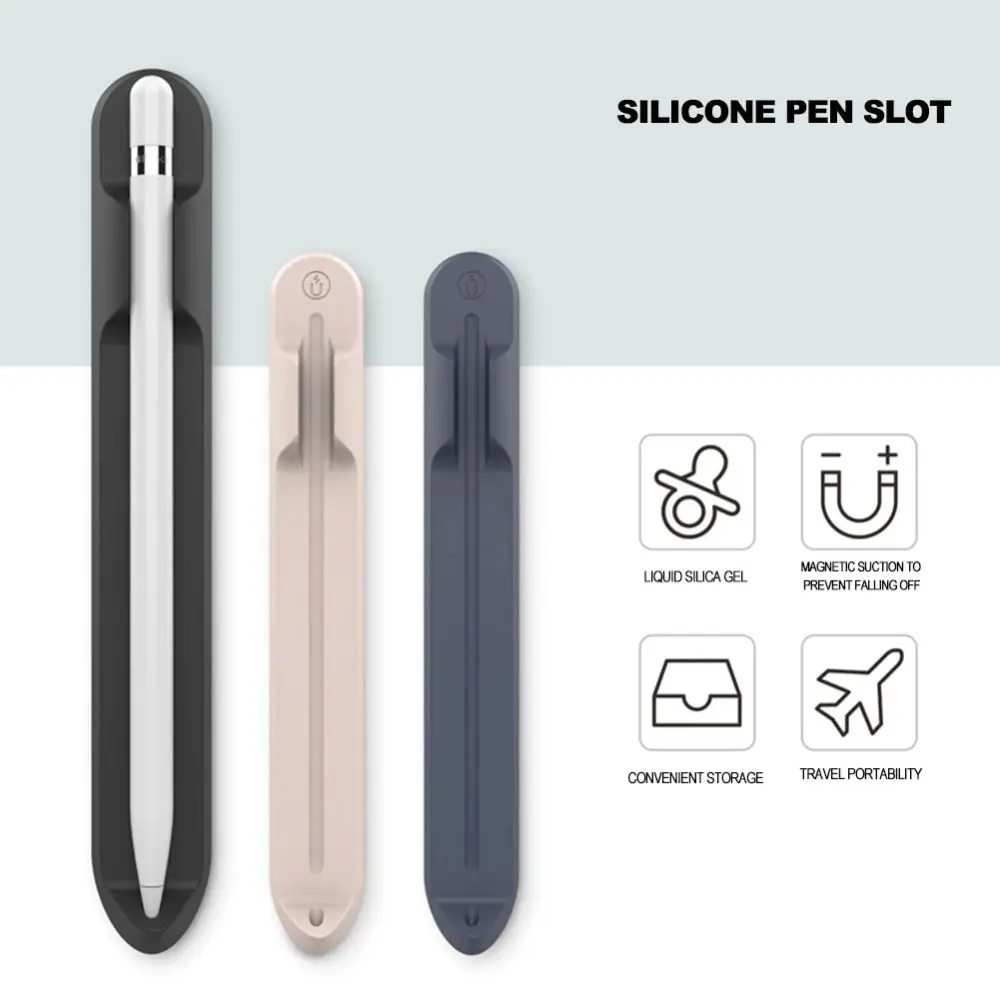 New Silicone Pencil Holder Magnetic Tablet Stylus Pen Slot Accessories Durable Storage Holder for Apple Pencil 1 2