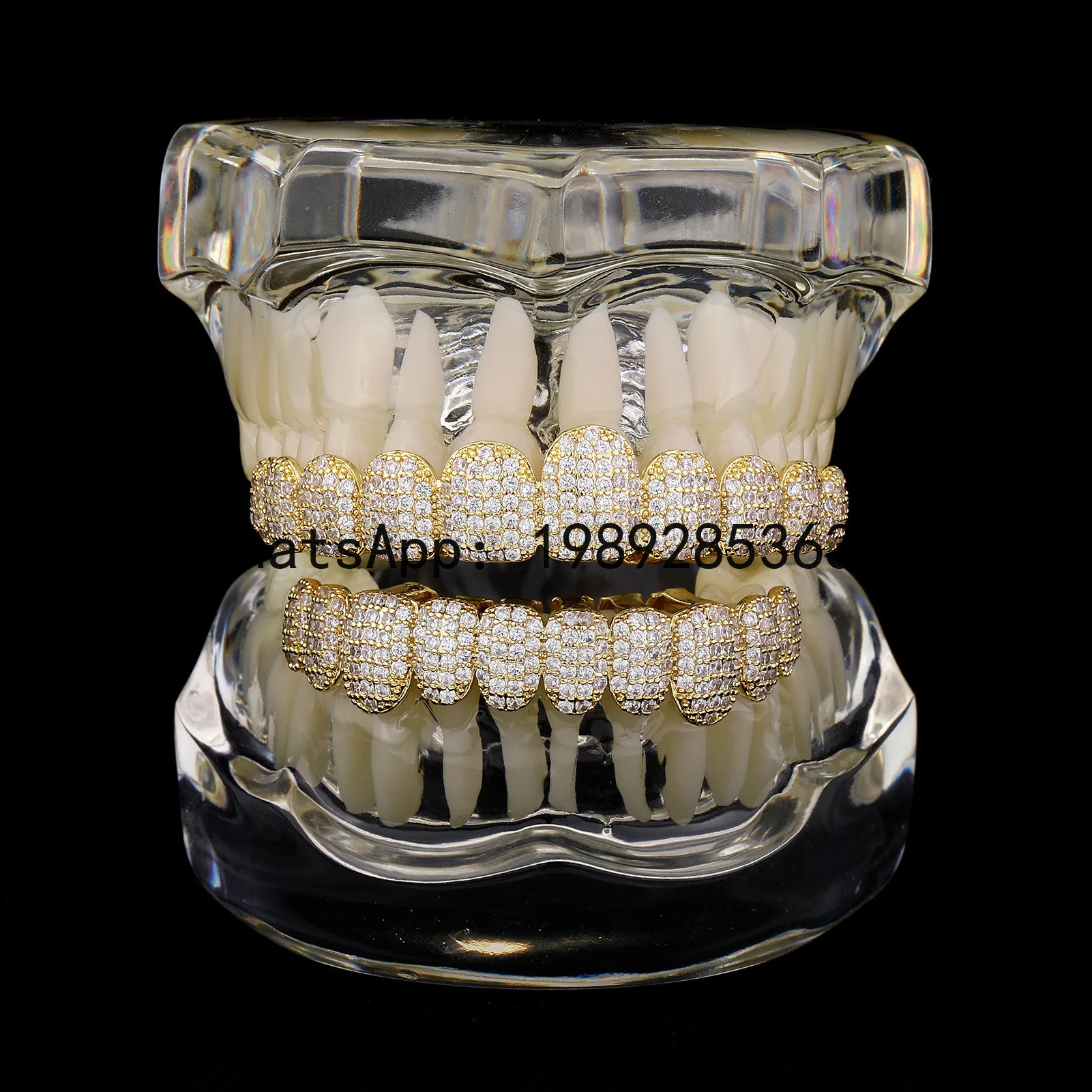 Hip-hop braces jewelry accessories electroplated 18k teeth jewelry diamond-encrusted braces