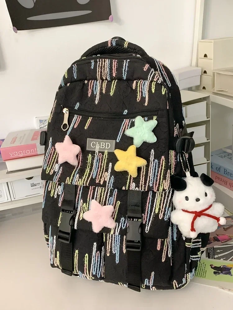 Small Fresh Schoolbag 2024 New Japanese Style Boys and Girls Backpacks with High Appearance, Large Capacity and Light Weight