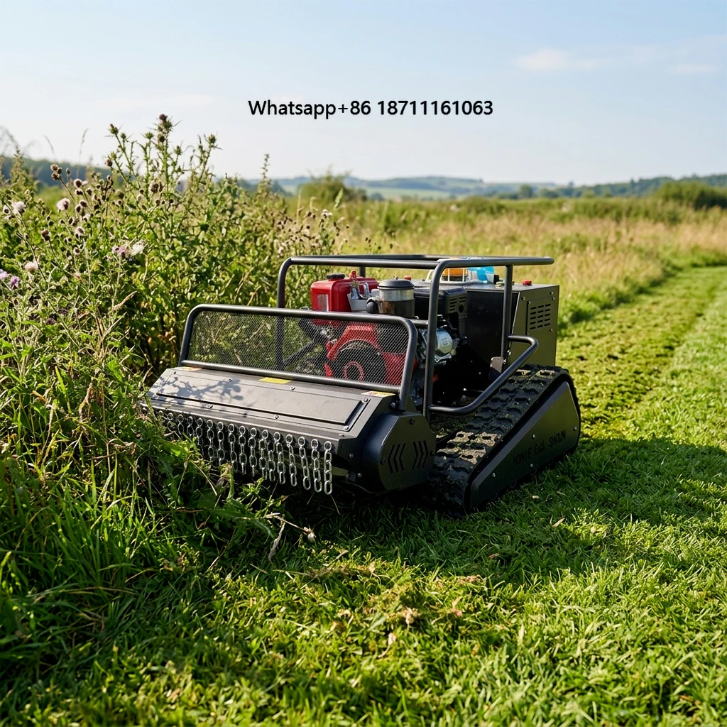 Durable Self Propelled Lawn Mower 1000mm 1200mm Cutting Width 0-6km/h Lawn Mower Robot  Farm Pasture Grass Cutting