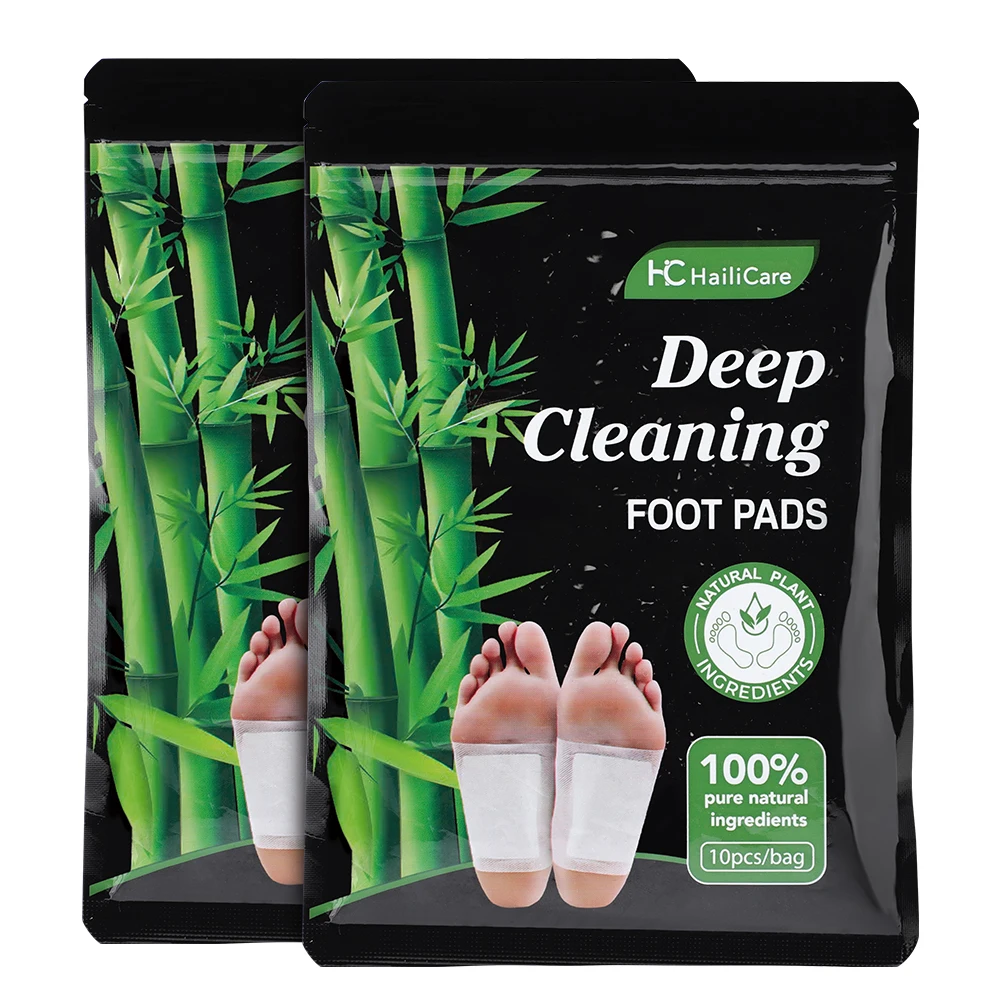 

10Pcs Wormwood Bamboo Charcoal Foot Paste Deep Cleaning Food Pads Relieves Fatigue Detoxification Foot Care Paste Foot Massage