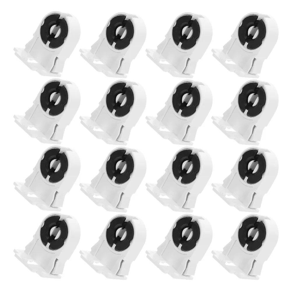 20Pcs Fluorescent Lamp Holder T8 G13 Tube Light Base Heat Resistant Retrofit for Home Office Basement Closet LED Tube Conversion