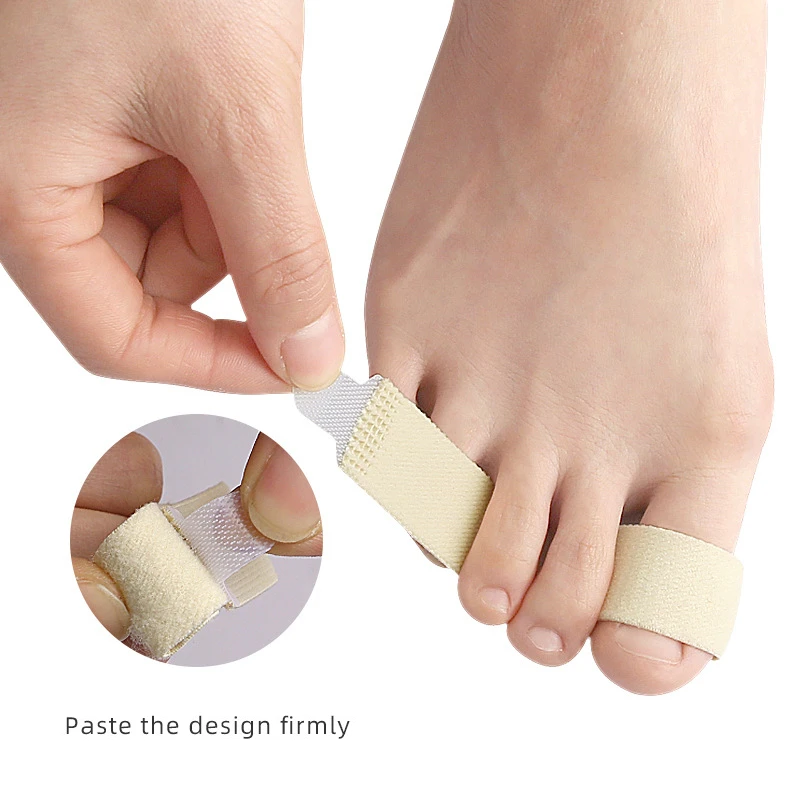 2Pieces Overlapping Toe Strap Bandage Finger Feet Care Straightener Tools Bunions Corrector Separators Hammer Hallux Valgus