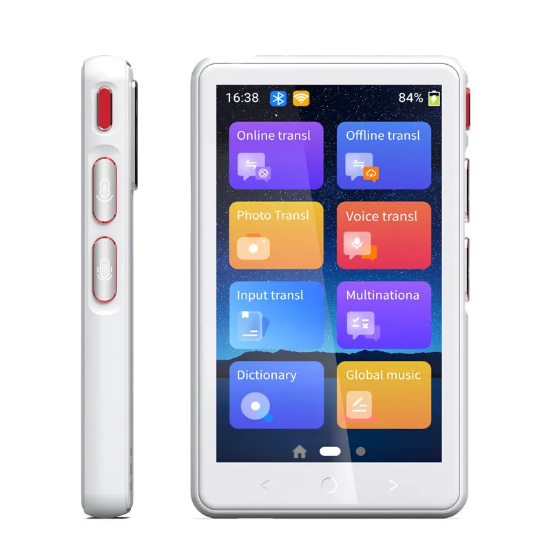 P40 مترجم صوتي ذكي محمول 135 لغة في الوقت الحقيقي 14 ترجمة غير متصلة عبر الإنترنت كلام متعدد اللغات سفر الأعمال