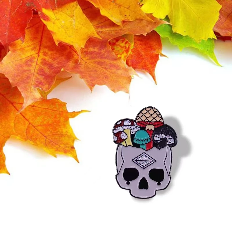 Cartoon Cute Mushroom Enamel Pin Funny Animal Plant Badge Fashion Women\'s Brooch Jewelry Accessory Gift  Wholesale